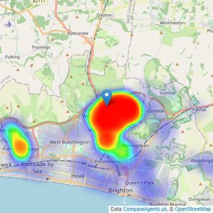 Spencer & Leigh - Brighton listings heatmap