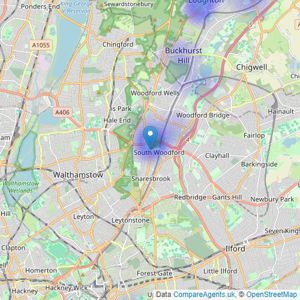 Spencer Munson Property Services - South Woodford listings heatmap