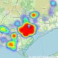 Spencers Of The New Forest - Lymington listings heatmap