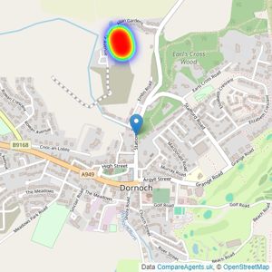 Springfield - North Scotland listings heatmap