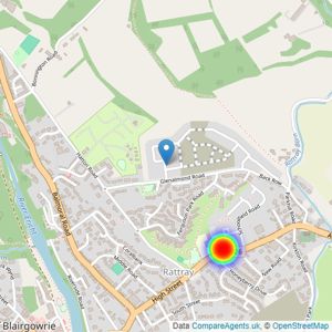 Springfield - North Scotland listings heatmap