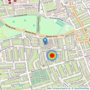 Square and Crescent listings heatmap