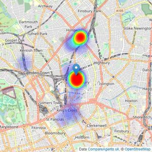 Square Quarters - Islington listings heatmap