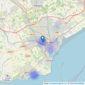 SquareFoot Estate Agents Ltd - Cardiff listings heatmap