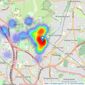 Squires Estates - Mill Hill listings heatmap