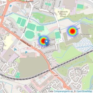 St Modwen Homes listings heatmap