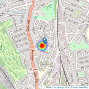 St Modwen Homes listings heatmap