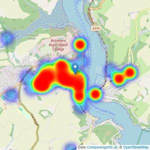 Stags - Dartmouth listings heatmap