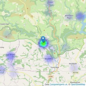 Stags - Dulverton listings heatmap