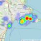 Stags - Torquay listings heatmap