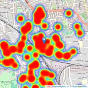 Stanford Estates - Hither Green listings heatmap