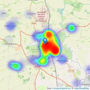 Staniford Grays - Beverley listings heatmap