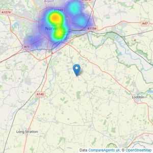 Starkings & Watson - Norfolk & Suffolk listings heatmap