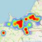 Start & Co - Newquay listings heatmap