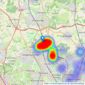 Statons - Hadley Wood listings heatmap