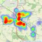 Staves Estate Agents - Dronfield listings heatmap