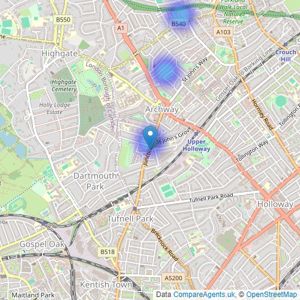 Stelfort - London listings heatmap