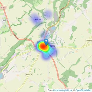 Stentons Estate Agents - Much Wenlock listings heatmap