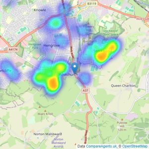 Stephen Maggs Estate Agents - Whitchurch listings heatmap