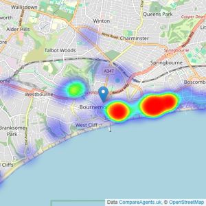 Stephen Noble - Bournemouth listings heatmap