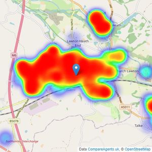 Stephenson Browne Ltd - Alsager listings heatmap