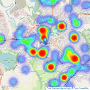 Stephenson Browne Ltd - Congleton listings heatmap