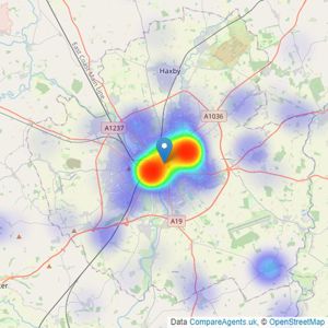 Stephensons - York listings heatmap