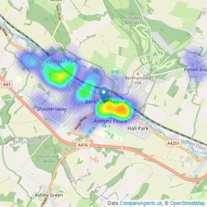 Sterling Estate Agents - Berkhamsted listings heatmap