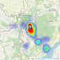 Steve Gooch Estate Agents - Coleford listings heatmap