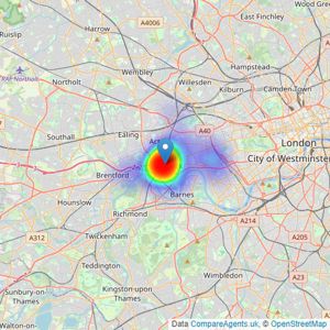 Stirling Ackroyd - Chiswick listings heatmap