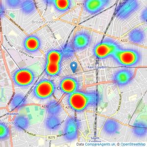 Stirling Ackroyd - Croydon listings heatmap