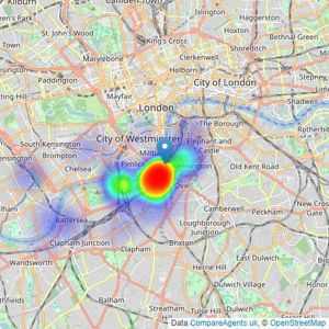 Stirling Ackroyd - Nine Elms listings heatmap