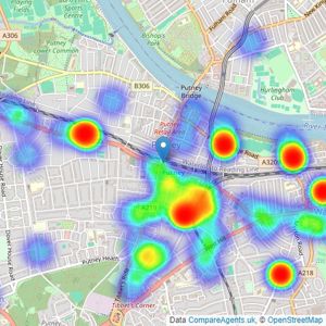 Stirling Ackroyd - Putney listings heatmap