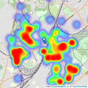 Stirling Ackroyd - South Norwood listings heatmap