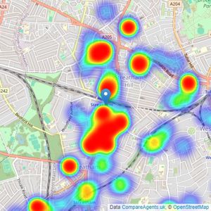 Stirling Ackroyd - Streatham listings heatmap