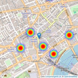 Stirling Ackroyd - West End listings heatmap