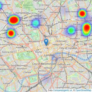 Stone - London listings heatmap