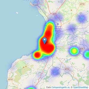 Stonefield Estate Agents - Ayr listings heatmap