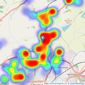 Stones Young Estate and Letting Agents - Blackburn listings heatmap