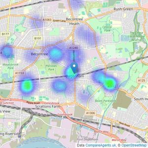 Stoneshaw Estates - Dagenham listings heatmap