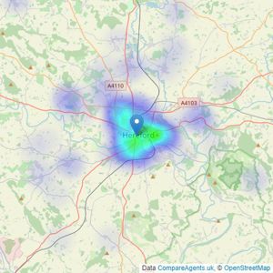 Stooke Hill & Walshe - Hereford listings heatmap