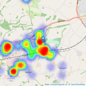 Strakers - Corsham listings heatmap