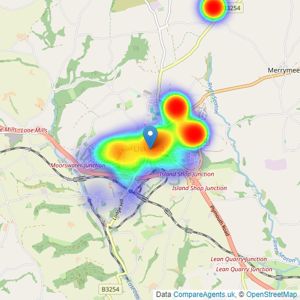 Stratton Creber - Liskeard listings heatmap