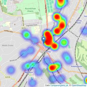 Streets Ahead - Purley listings heatmap