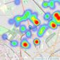 Streets Ahead - Thornton Heath listings heatmap