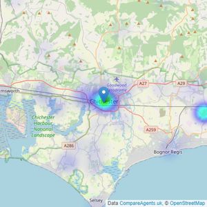 Stride and Son - Chichester New Homes listings heatmap