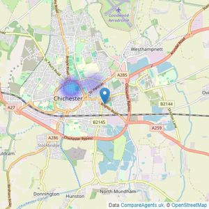 Stride & Son - Chichester listings heatmap