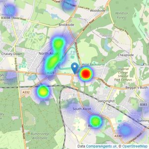 Strutt & Parker - Ascot listings heatmap