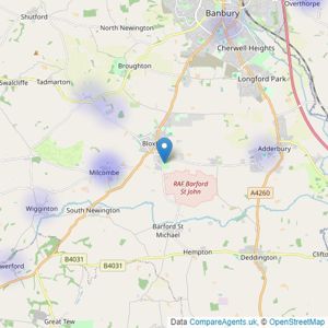 Strutt & Parker - Banbury listings heatmap