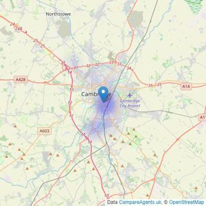 Strutt & Parker - Cambridge listings heatmap